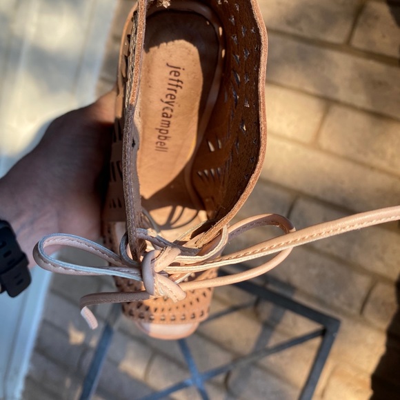 Jeffrey Campbell Nude Rodillo Wedges Pumps - Picture 7 of 10